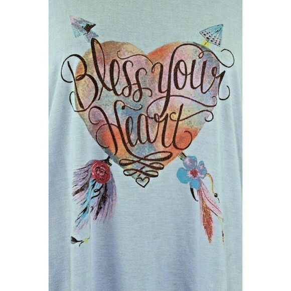 Wanderer XL T-Shirt BLESS YOUR HEART Ruffle Sleeve - Picture 2 of 5